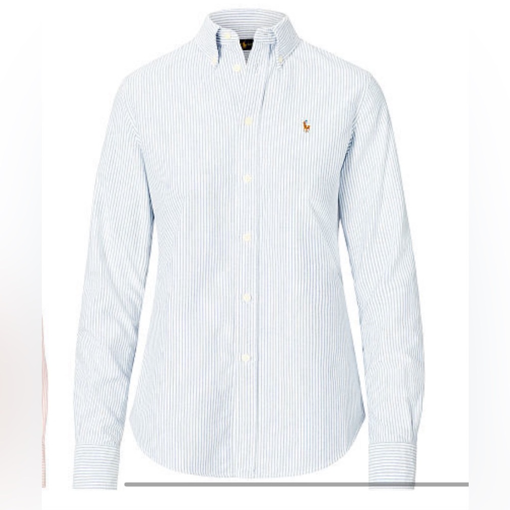 Vintage Polo Ralph Lauren Custom Fit Striped Shirt women — like new used once